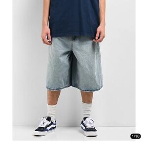 Empyre Ultra Loose Light Blue Denim Skate Shorts